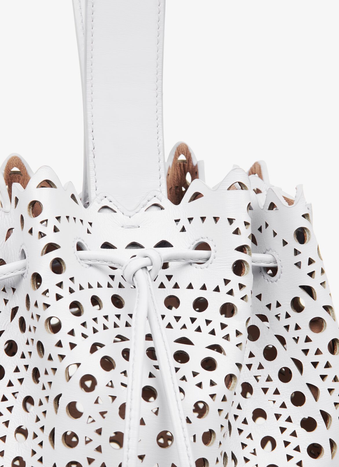 Rose Marie bag in vienne calfskin ALAÏA OPTIC WHITE ROSE MARIE BAG IN VIENNE CALFSKIN